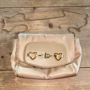 Moschino Tan // Gold // Heart Bag Purse